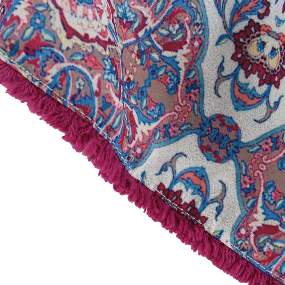 Heartloom Anthropologie Pink & Blue Paisley Off-Shoulder Top XS Boho - Picture 6 of 9
